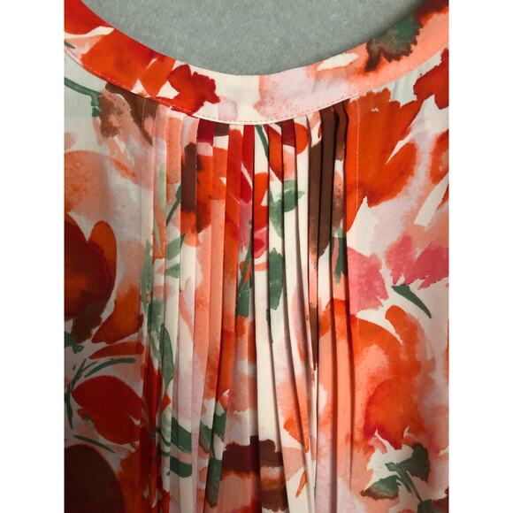 NYDJ Women's 1X Pin Tuck Floral Blouse in Utopia NEW - Picture 7 of 9